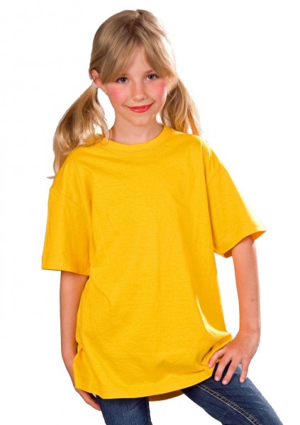Camiseta de algodón amarilla para niños