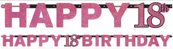 Pink 18th Birthday Girlande 2,13m