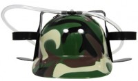 Army camouflage drinking helmet
