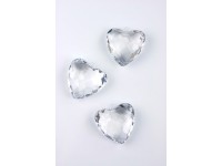 Preview: 5 crystal pendants hearts 4.5 cm