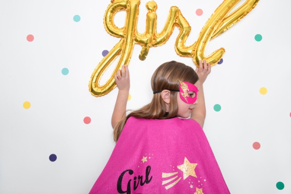 Girl Folienballon gold 77 x 70cm