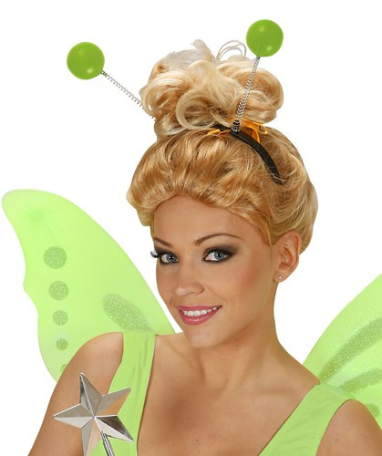 Opaska na włosy z zieloną anteną