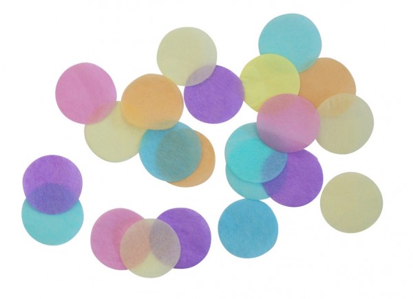 Skinnende pastell regnbue konfetti 15g