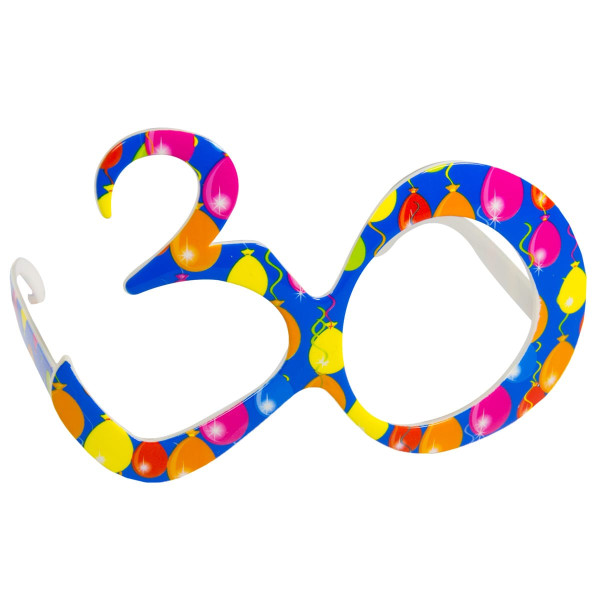30e anniversaire lunettes bleu