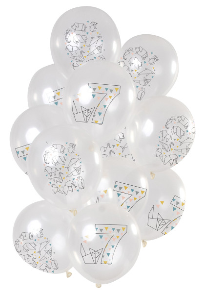 7.Geburtstag 12 Latexballons Origami
