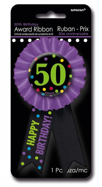 Noble épinglette célébration 50e anniversaire avec des points colorés