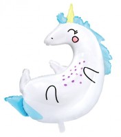 Oversigt: Unicorn Twinkle folie ballon 70 x 75 cm