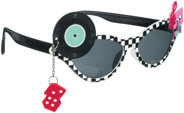 Imprezowe okulary z lat 50-tych Rock & Roll