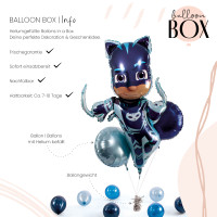 Vorschau: XL Heliumballon in der Box 3-teiliges Set PJ Masks Catboy