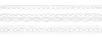 3 lace gift ribbons white 1.5m