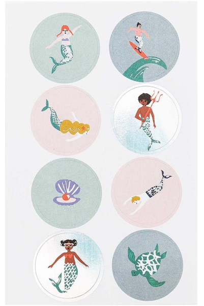 70 Sticker - Fröhliche Meerjungfrauen 3