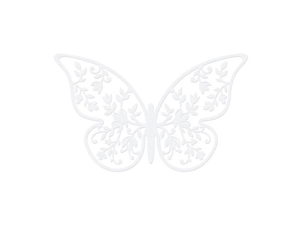 10 Papierdekorationen Schmetterling Weiß 3