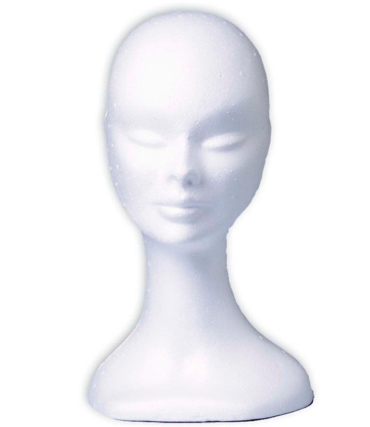 Głowa peruki w kolorze białym