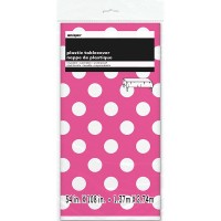 Preview: Party tablecloth Tiana pink dotted 137 x 274cm