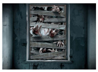 Horror zombies raammuurschildering 122cm x 76cm