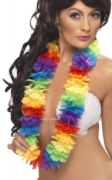 Stort Rainbow Hawaiian halsband