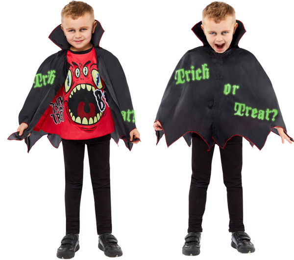 2in1 Trick or Treat cape for children