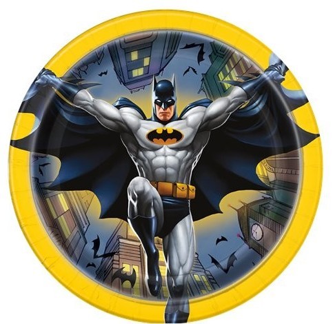 8 papierowych talerzy Batman Hero 18 cm