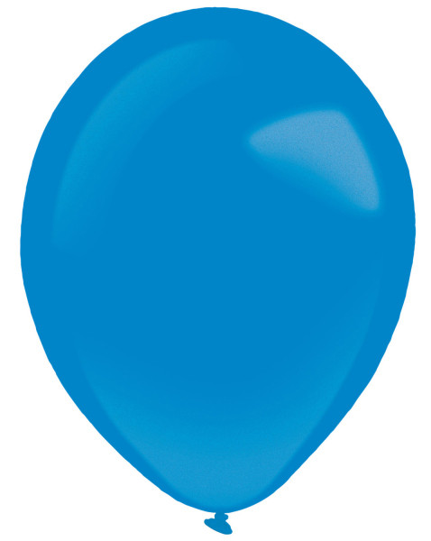 100 ballons en latex métallisé bleu royal 12cm