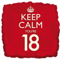 Keep calm you are 18 foil balloon 46cm