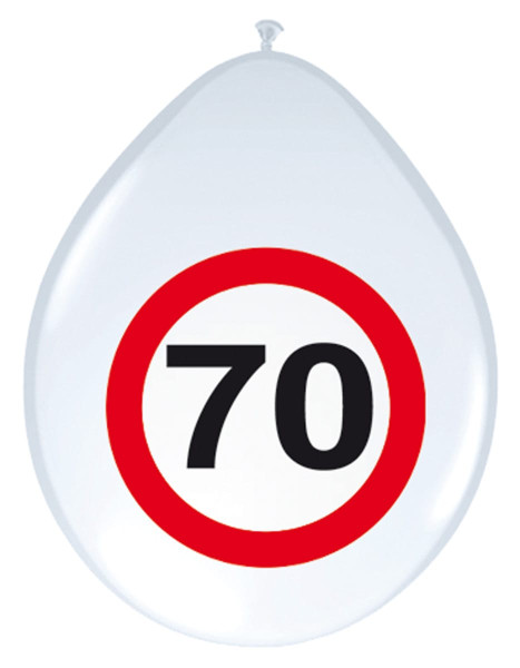 8 señales de tráfico 70 globos 30cm