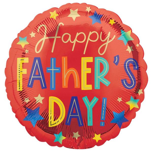 Rød Happy Fathers Day-ballon