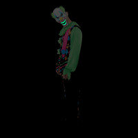 Widok: Kostium męski z motywem neonowego klauna z horroru