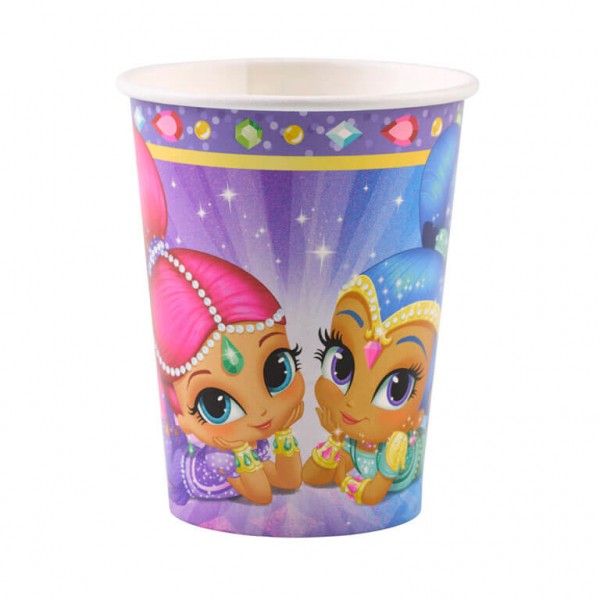 8 Shimmer & Shine paper cups Cute bottle ghosts