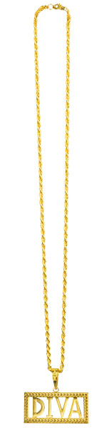Gold colored diva necklace