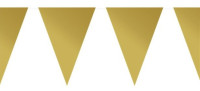 Vorschau: XXL Wimpelkette Gold 10m