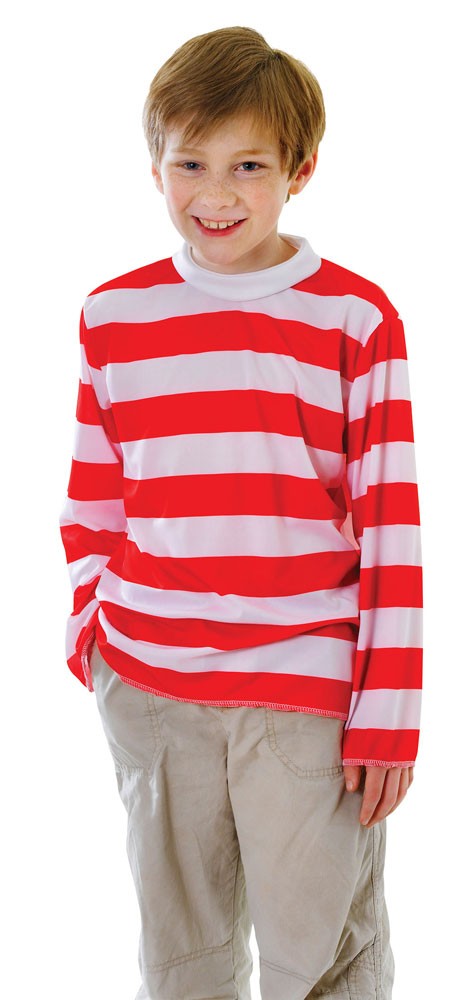 Disfraz de camiseta a rayas rojas y blancas para bebés/niños pequeños -   España