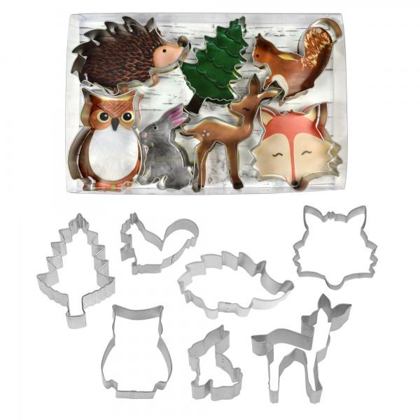 7 forest animal cookie cutters