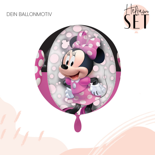 Minnie Maus Forever Ballonbouquet-Set mit Heliumbehälter