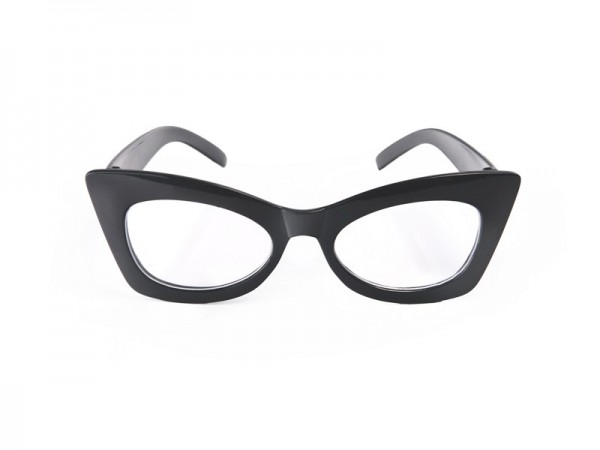 Zwarte retro feestbril 15x5x14cm 3