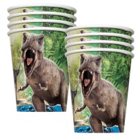 Vista previa: 8 vasos de papel Jurassic World 266ml