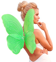 Ailes de papillon pour femme en vert 85 cm x 50 cm