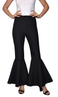 Widok: Damskie, czarne, rozkloszowane spodnie Amy w stylu lat 70