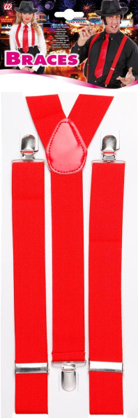 Elastic suspenders red