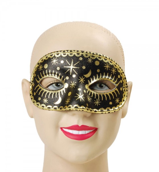 Goldene Domino Sternen Maske