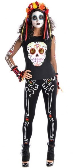Day of the Dead Leggings Corazon for women 2