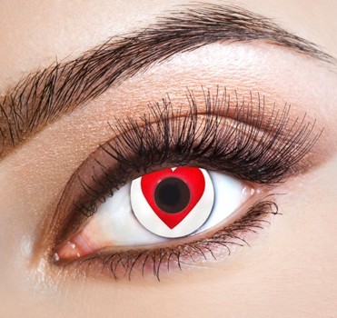 Lentes de contacto anuales Red Heart Eyes 2