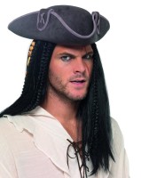 Vista previa: Sombrero pirata tricornio para adulto