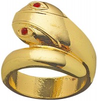 Widok: Złoty pierścionek z wężem Jofratete