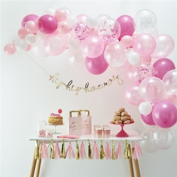 Partygirl Luftballonbogen mit 70 Ballons