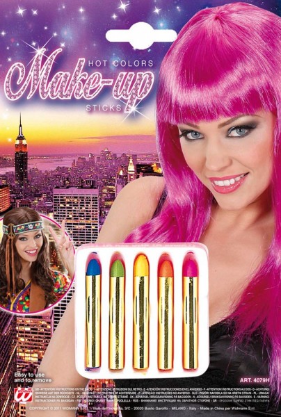 5 crayons de maquillage Diva colorés