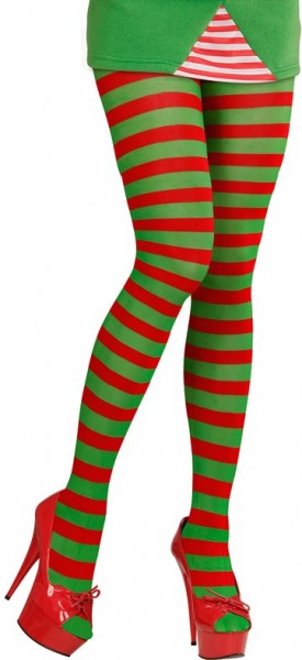 Christmas elf pantyhose red-green