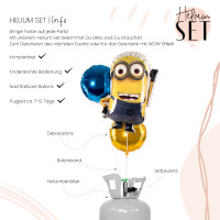 Vorschau: Minion Ballonbouquet-Set mit Heliumbehälter