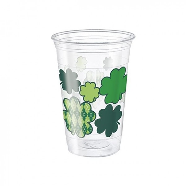 8 clover-leaf cups made of plastic 455ml