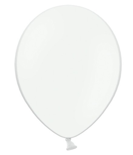 100 balonów pastelowych białych 30 cm