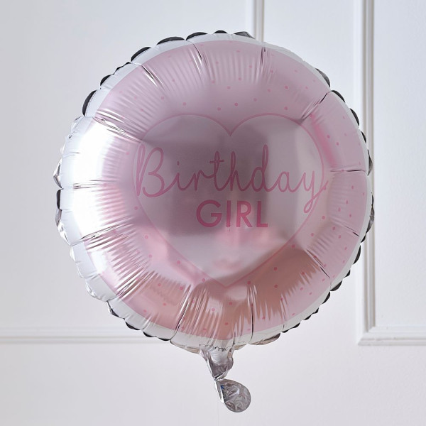 Balon foliowy urodzinowy Pinky Winky o średnicy 43 cm